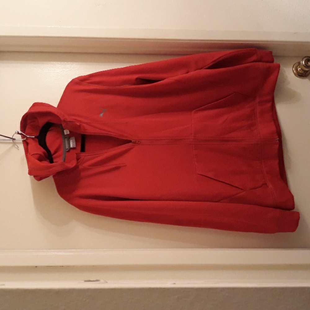 Red Puma Mens No1 Zip Hoodie Large